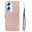 Etui z klapką do Oppo A79 5G, Mandala, różowe rose gold