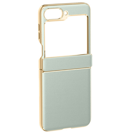 Etui Litchi Leather do Samsung Galaxy Z Flip7 FE / Z Flip6, zielone