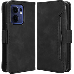 Etui z klapką do Oppo Reno 13F / Oppo Reno 13FS, Card Slot, czarne