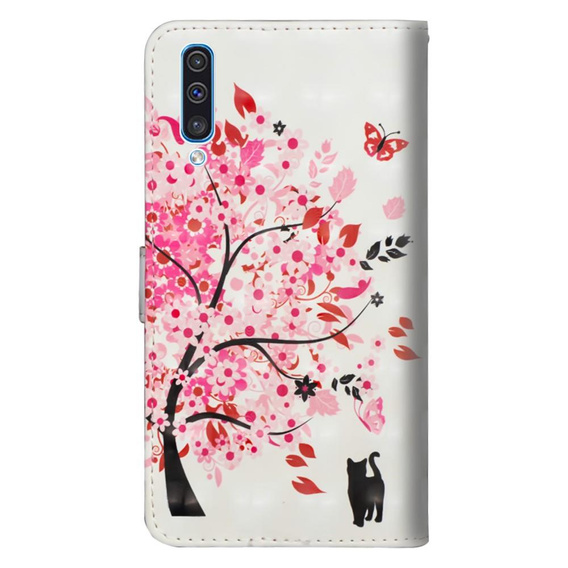 Etui Wallet do Samsung Galaxy A50/A50S/A30S, Light Spots Decor, Flowered Tree