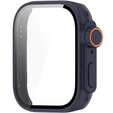 2w1 Etui + Szkło Hartowane do Huawei Watch Fit 3, Granatowe/Pomarańczowe