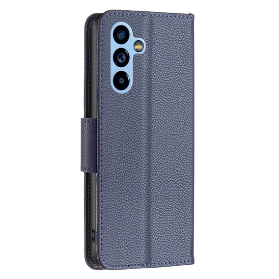 Etui z klapką do Samsung Galaxy A54 5G, Wallet Litchi Magnet, granatowe