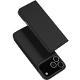 Etui Dux Ducis do iPhone 17 Pro, Skin Pro, z klapką, z miejscem na kartę, czarne