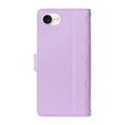 Etui z klapką do iPhone 16E, Rhombus Crossbody Leather, fioletowe