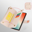 Etui z klapką do Samsung Galaxy S24 Ultra, Wallet Zipper Pocket RFID, z paskiem na ramię, białe