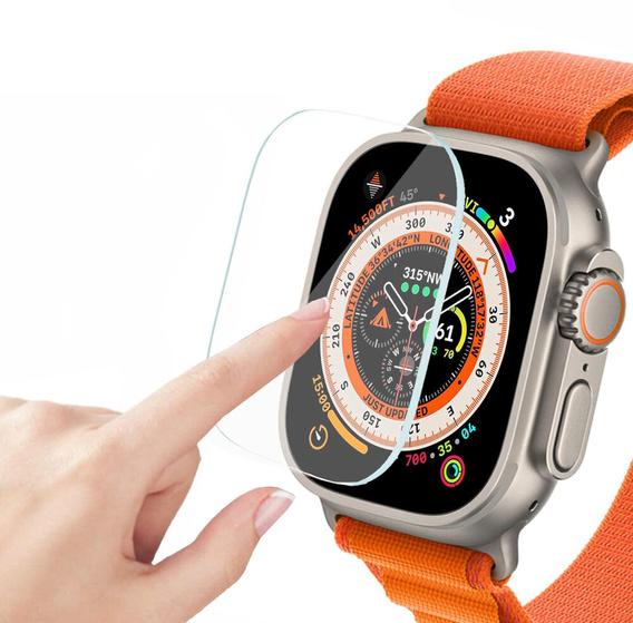 2x Szkło Hartowane z ramką do montażu ERBORD do Apple Watch Ultra 1/2/3 49mm