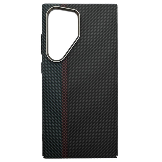 Etui do Samsung Galaxy S24 Ultra, Carbon Fiber MagSafe, czarne / niebieskie