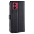 Etui z klapką do Motorola Moto G84 5G, Wallet Zipper Pocket, czarne