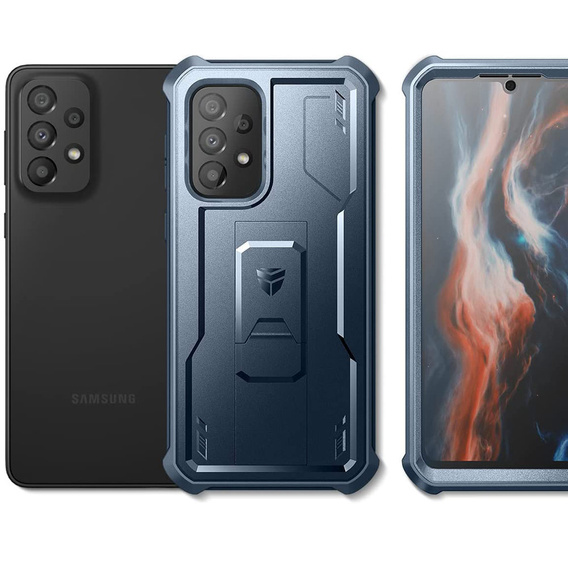Etui pancerne do Samsung Galaxy A33 Dexnor Full Body, Granatowe