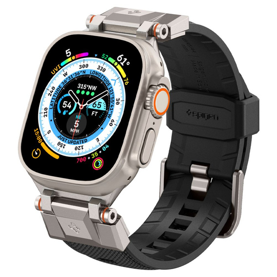 Pasek SPIGEN do Apple Watch 1/2/3/4/5/6/7/8/9/SE/Ultra/Ultra 2 42/44/45/49MM, Durapro Armor, Czarny