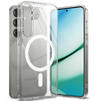 Etui Ringke do Samsung Galaxy S25, Fusion MagSafe, Przezroczyste + Szkło Hartowane 9H