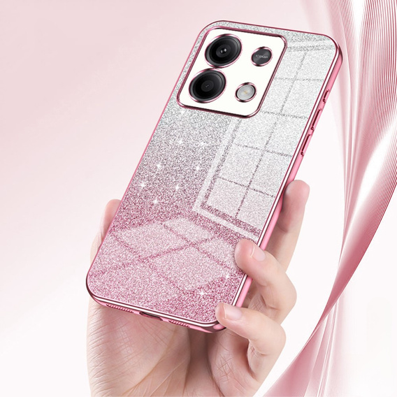 Etui do Xiaomi Redmi Note 13 5G, Glitter Case CamShield, różowe