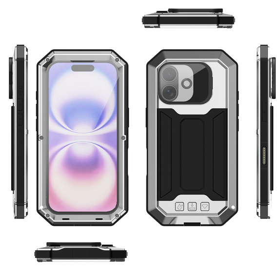 Etui pancerne  R-JUST z osłoną ekranu i podstawką do iPhone 17