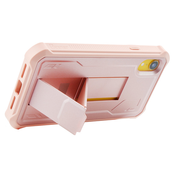 Etui pancerne do iPhone XS Max, Dexnor Full Body, różowe