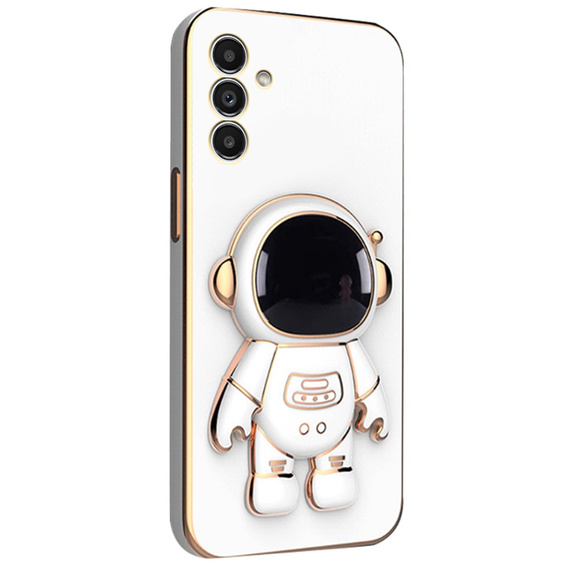 Zestaw Etui Electro do Samsung Galaxy A34 5G, Astronauta, Białe + szkło