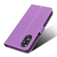 Etui z klapką do Oppo A17, Wallet Smart Magnet, fioletowe