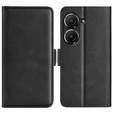 Etui z klapką do Asus Zenfone 9 5G / 10 5G, Wallet PU Leather Case, czarne