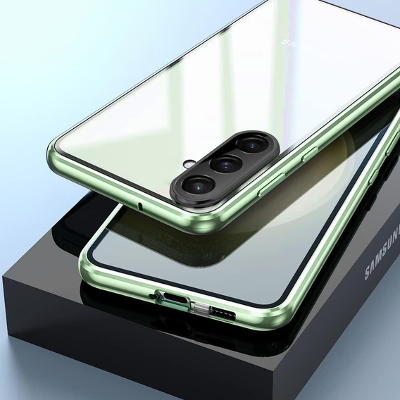 Etui do Samsung Galaxy A36 5G, Magnetic Dual Glass, zielone