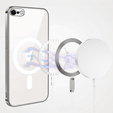 Etui do iPhone 7/8/SE 2020/SE 2022, Electro MagSafe, srebrne + Szkło na ekran