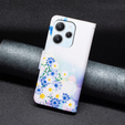 Etui z klapką do Xiaomi Redmi 12 4G, Wallet, Butterfly & Flowers białe