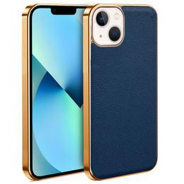 Etui do iPhone 13, Cowhide Leather, niebieskie