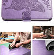 Etui z klapką do Oppo A40 / Oppo A40m, Butterfly, fioletowe