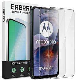 2x Szkło Hartowane ERBORD 9H Hard Glass do Motorola Moto G55 5G – codzienna ochrona w eleganckim wydaniu