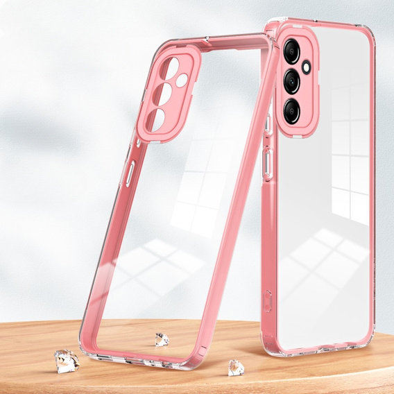 Etui do Samsung Galaxy A14 5G, Fusion Hybrid, przezroczyste / różowe