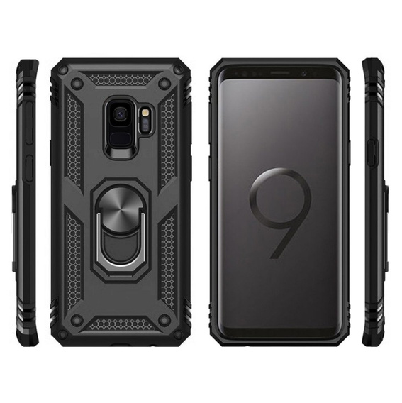 Etui pancerne do Samsung Galaxy S9, Nox Case Ring, czarne