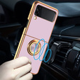 Etui do Samsung Galaxy Z Flip 4 5G, Electro Ring, fioletowe