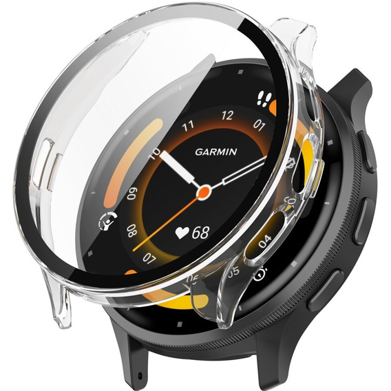2w1 Etui + Szkło Hartowane do Garmin Venu 3, Przezroczyste