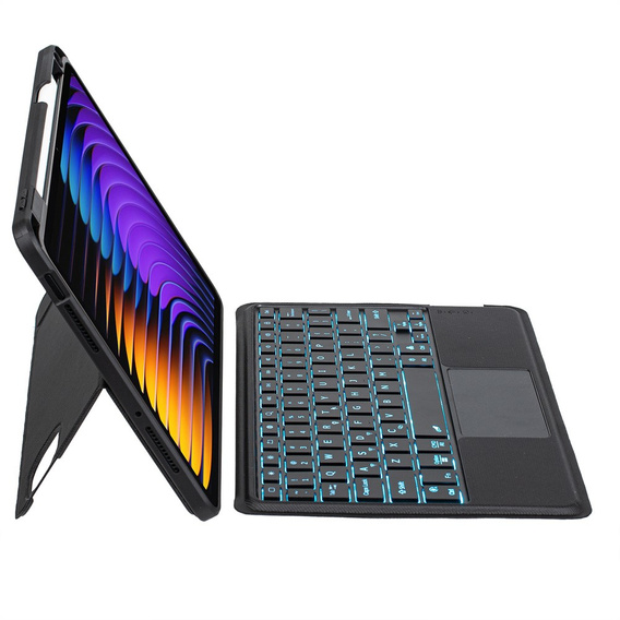 Etui z klawiaturą do Xiaomi Pad 7 / 7 Pro, Keyboard Touchpad, czarne