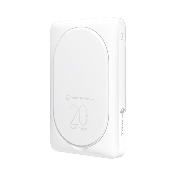 FORCELL Power Bank 10000mAh 20W LifeMag MagSafe, F-ENERGY F10KL, biały