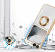Etui do Samsung Galaxy Z Flip7 FE / Z Flip6, Electro Ring, białe