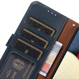 Etui Wallet do Samsung Galaxy M52 5G, KHAZNEH RFID, Dual Color, Blue / Brown