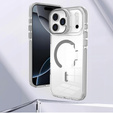 Etui do iPhone 17 Pro, do MagSafe, z podstawką, transparentne z szarymi wstawkami