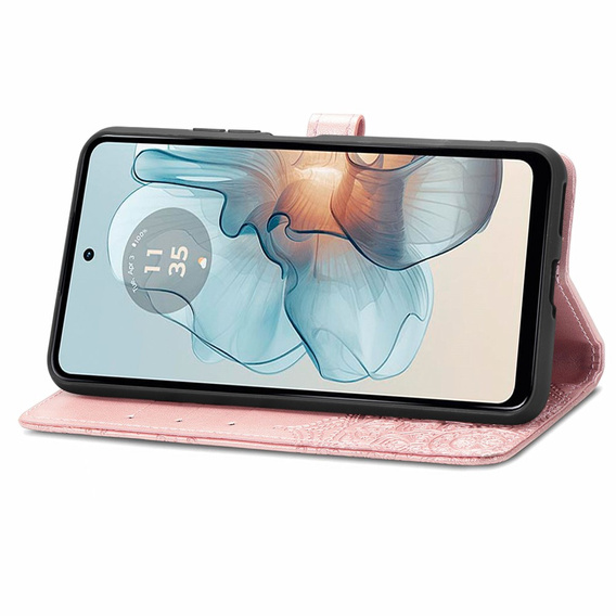 Etui z klapką do Motorola Moto G24 / G24 Power / G04, Mandala, różowe