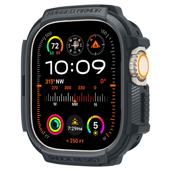 Etui Spigen Rugged Armor Dark Gray do Apple Watch Ultra 1 / 2 (49 mm)