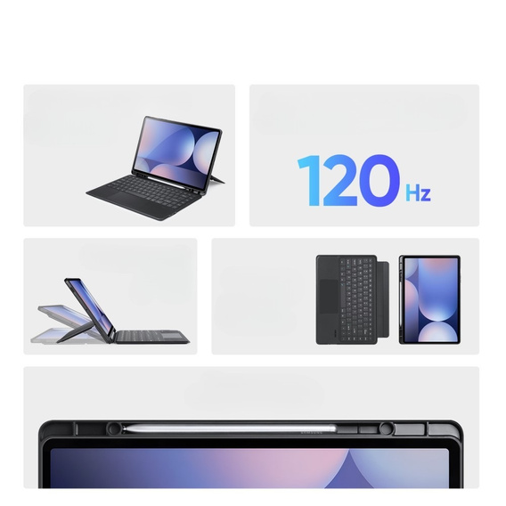 Etui z klawiaturą do Samsung Galaxy Tab S8 Ultra / S9 Ultra / S10 Ultra, Dux Ducis DK Series, czarne