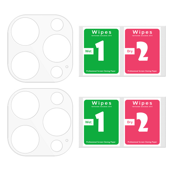 2x Szkło hartowane na aparat ERBORD do iPhone 15 Pro / 15 Pro Max, przezroczyste
