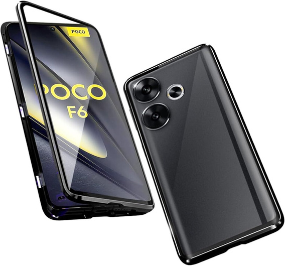 Etui do Xiaomi Poco F6, Frame Case, czarne