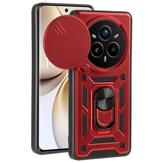 Etui pancerne do Realme 14 Pro 5G, CamShield Slide, czerwone
