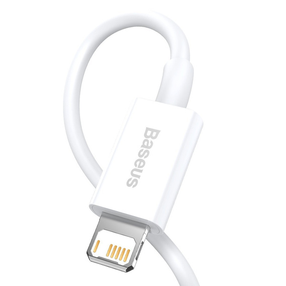 Kabel USB do Lightning Baseus Superior Series, 2.4A, 0.25m - biały