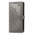 Etui z klapką do TCL 20 SE, Mandala, szare