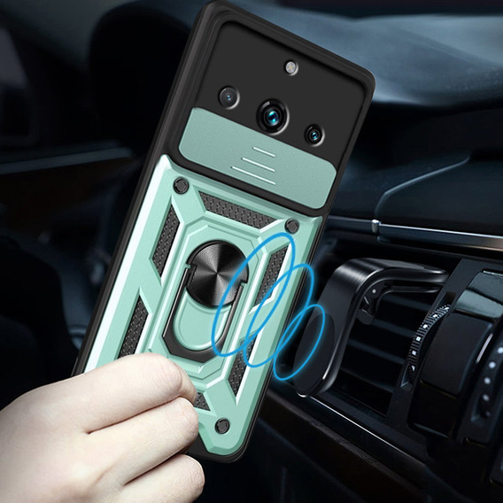 Etui pancerne do Realme 11 Pro 5G / 11 Pro+ 5G, CamShield Slide, zielone