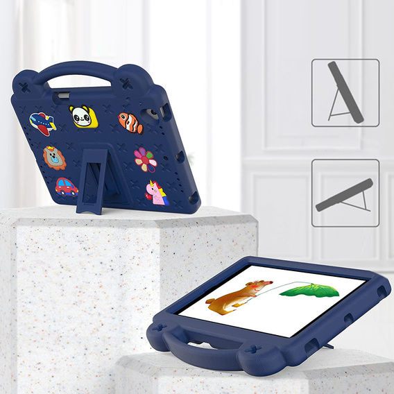 Etui do Lenovo Tab M10 X505F X605F /  Tab P10-X705F/L / Huawei T5 10.1, Cute Patterns, z podstawką, Granatowe