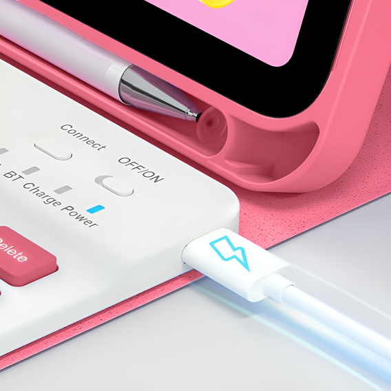Etui z klawiaturą do iPad 11" 2025 A16 (11 gen.) / iPad 10.9" 2022 (10 gen.), Pen Slot, magenta