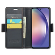 Etui do Samsung Galaxy A55, ERBORD Glossy Litchi, portfel z klapką, czarne