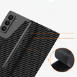 Etui portfelowe z klapką carbon czarny do Samsung Galaxy Z Fold 7 5G
