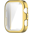 2w1 Etui silikonowe z osłoną ekranu do Huawei Watch Fit 4 – lekka ochrona wyświetlacza i boków - złote